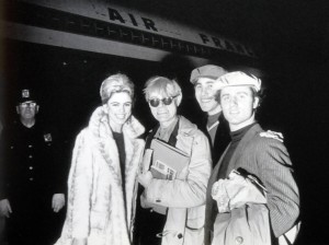 Ileana Sonnabend Andy Warhol: photo of Andy Warhol, Edie Sedgwick, Gerard Malanga and Chuck Wein boarding an Air France flight from New York to Paris
