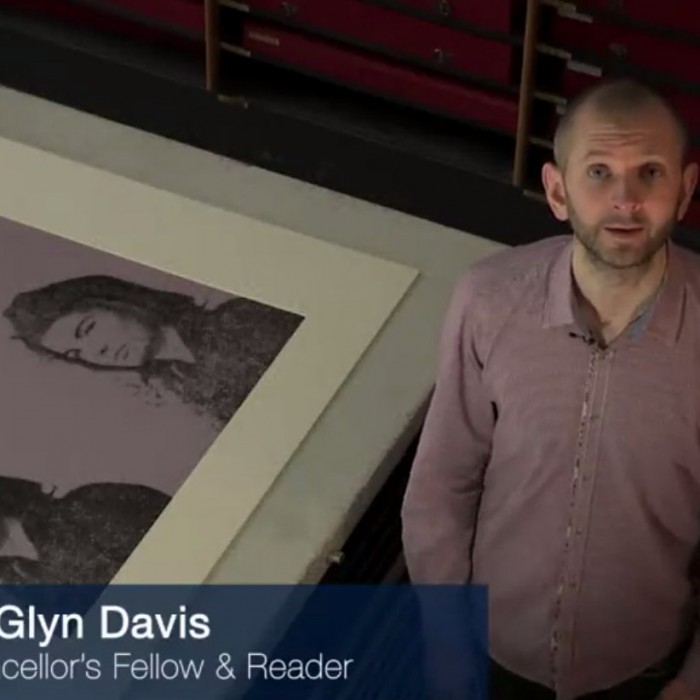 video screen cap of Warhol MOOC instructor Glyn Davis